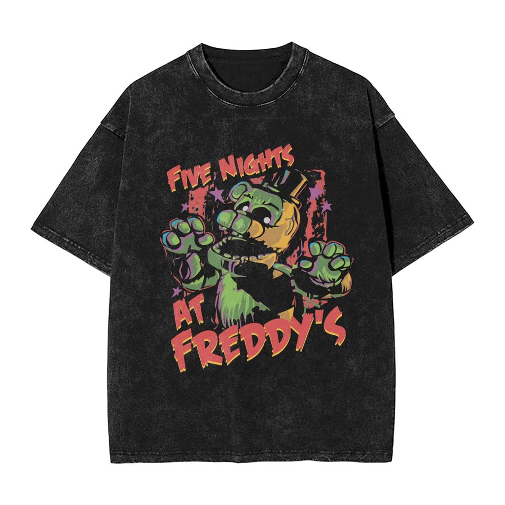FNAF At Freddys TShirt Beach Awesome T Shirts Cotton Trendy Cool Tee Shirt For Male ShortSleeved Loose Tops