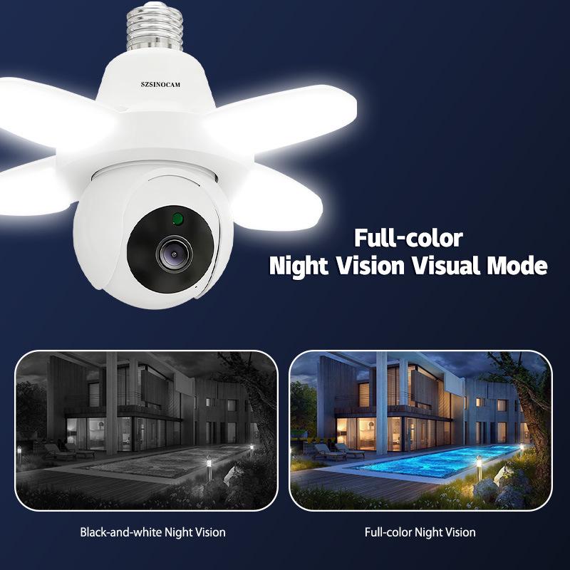 Tri-Leaf Full-Color Night Vision Panoramic WiFi Camera with Mobile Remote Monitoring