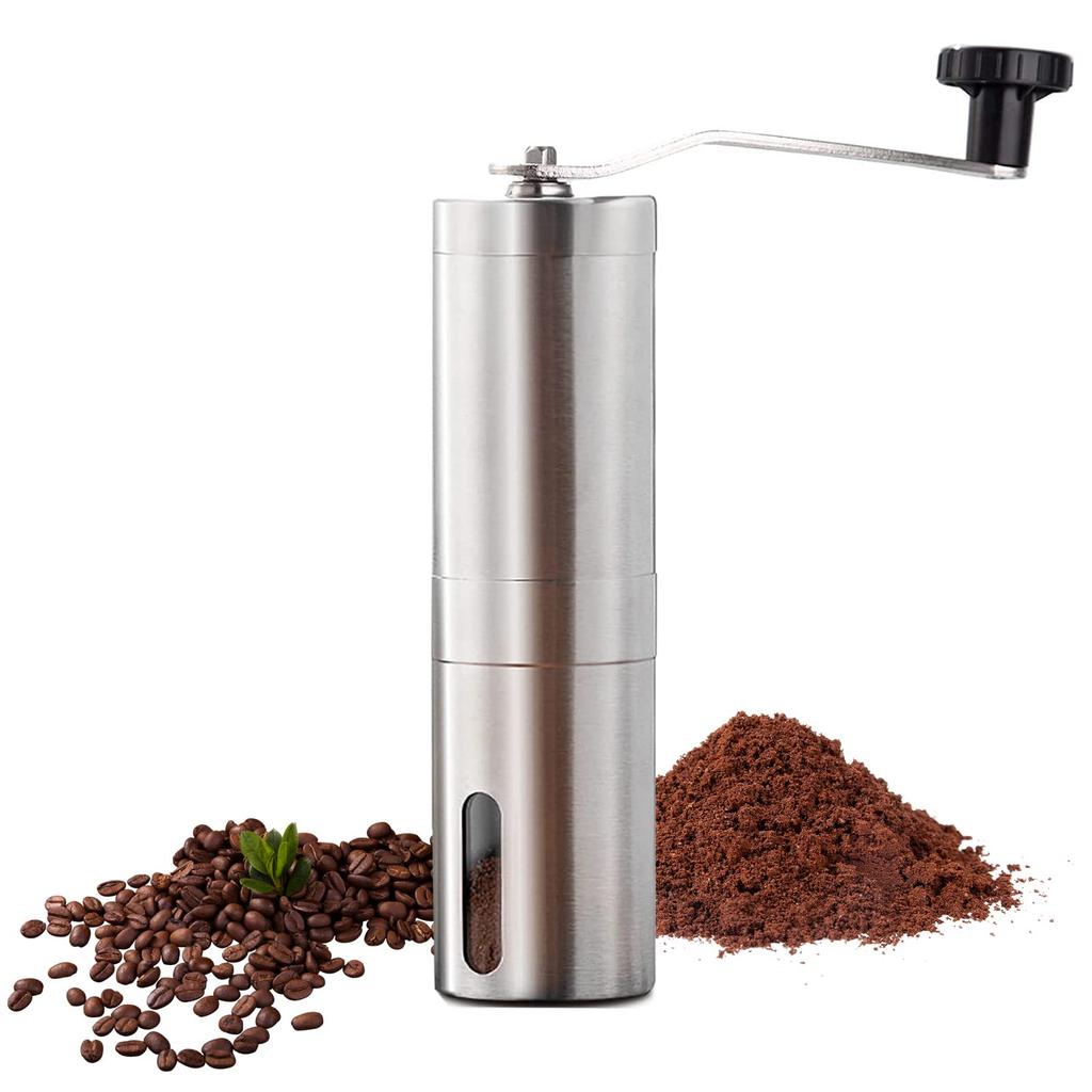Sakura Direct Mail 5th Generation Coffee Grinder, Manual Mini Stainless Steel Coffee Grinder, Rust-Resistant Ceramic Coffee Bean Grinder, Portable