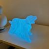 Фигурка собаки-призрака, светящаяся в темноте, статуя собаки-призрака на Хэллоуин, жуткое украшение собаки для дома, полки, каминной полки