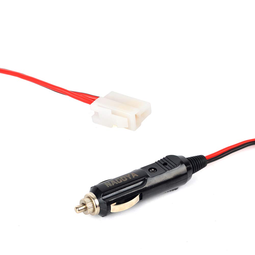 DC12V Cigarette Lighter Power Cord Connector for Mobile Devices Compatible with T-type Icom, Yaesu, Etc.