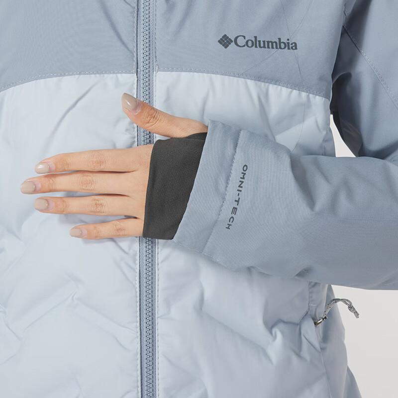 Columbia Omni-Heat III Пуховик Спортивный Теплый Модный Короткий Пуховик с Капюшоном Женские куртки Светло-Синий WR3555-031