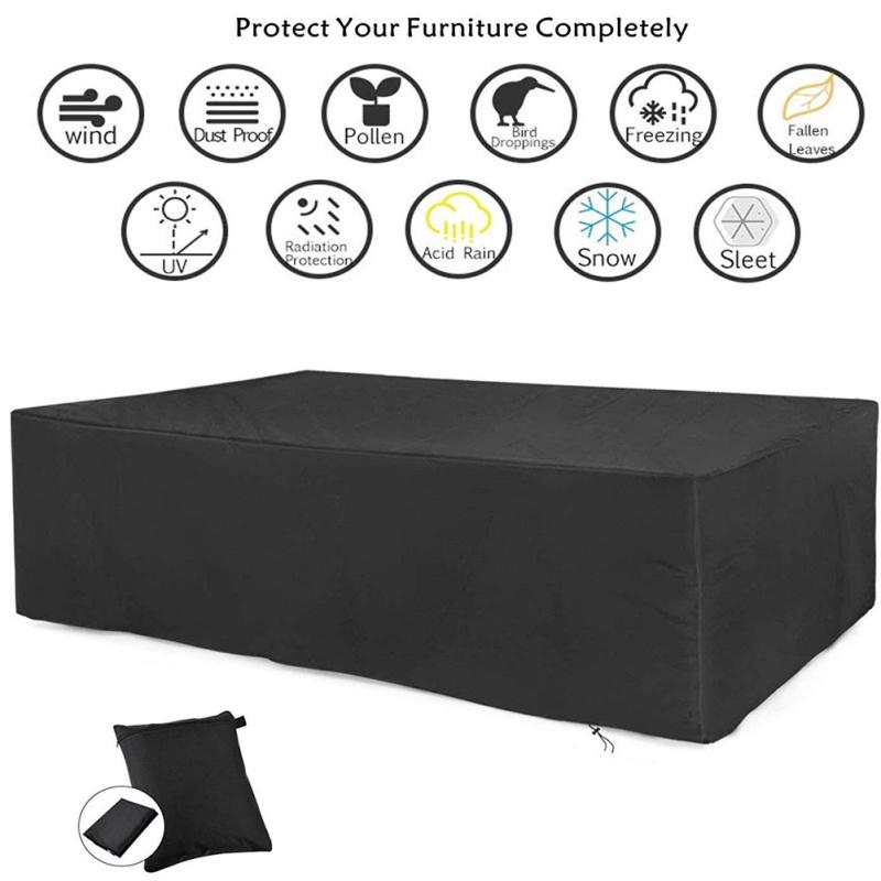 242 * 162 * 100cm 210d Oxford Cloth Protective Cover For Garden Furniture Table