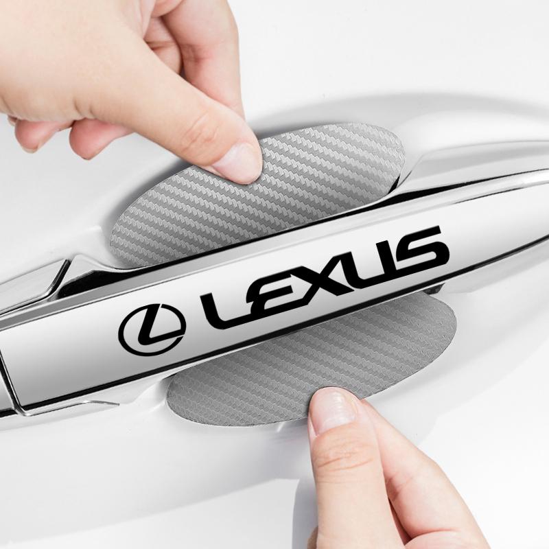 Interior Stickers 8Pcs Car Door Sticker Auto Handle Anti Scratch Protection Film Car Styling For Lexus IS250 Ct200h ES300h RX350RJ6