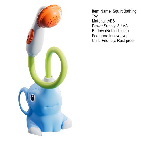 Слон Детская ванночка для душа Водонепроницаемые игрушки для купания Слон Насос Аксессуар для ванны Подарок для новорожденных Малышей