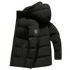 Winter Men's Down Jacket Business Casual Thickened Cold-proof Hooded Mid-length Down Jacket for Men