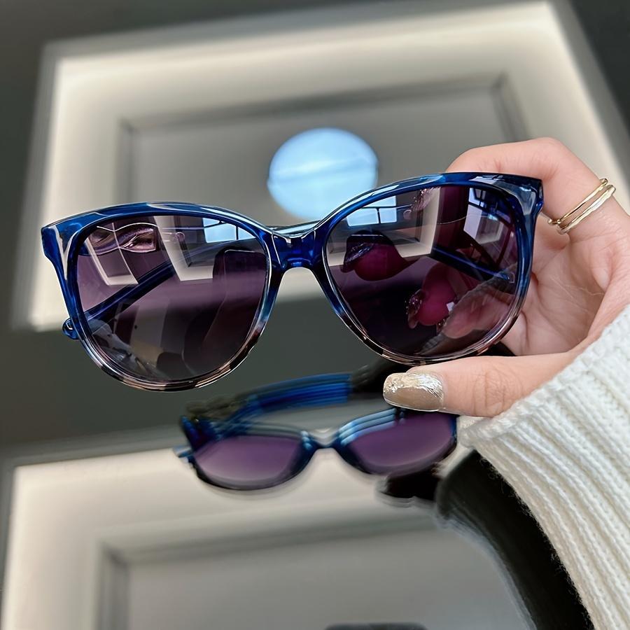 2025 Oval Mirrored Lens Glasses for Women Metal Hinge, Vintage Cat Eye Style, Decorative Eyewear for Fashion & Hiking