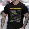 Engineer's Brain Funny Sarcastic Engineering Print T-Shirt for Men Women Graphic T Shirts Summer Fashion Shirt Short Sleeve Gift