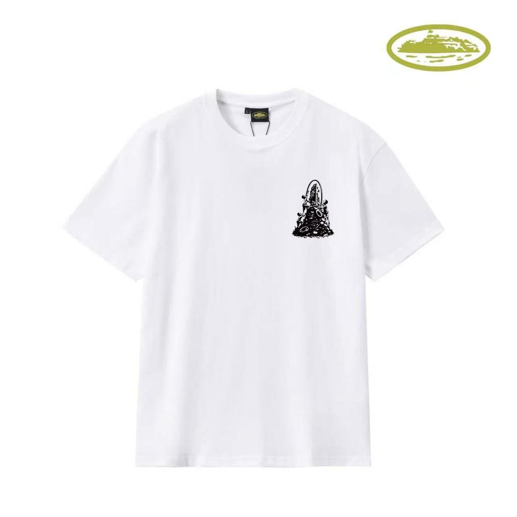 American trendy brand Corteiz Alcatraz cruise ship print loose leisure sports couple short-sleeved T-shirt