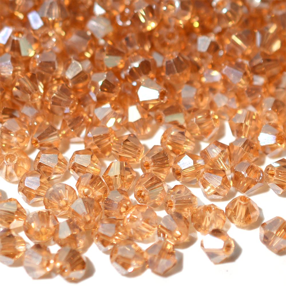 100 штук 4 мм биконических гальванизированных бусин из австрийского хрустального стекла металлических многоцветных для изготовления ювелирных изделий