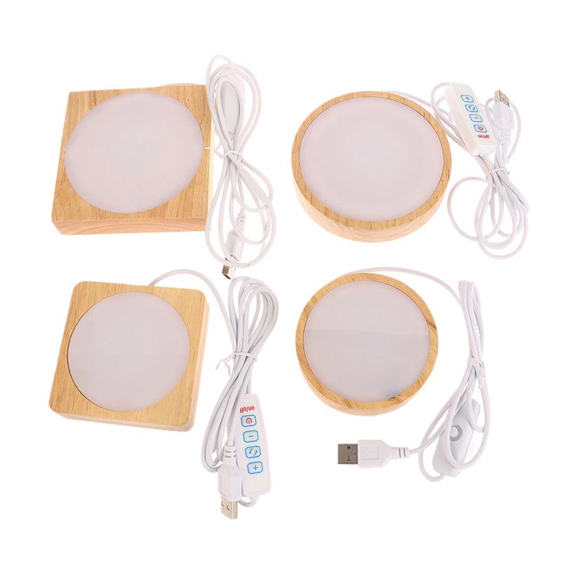 Светодиодный ночник круглый квадратный деревянный основание настольный деревянный ночник держатель бук дерево светодиодный светильник основание для хрустального шара