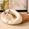 Comfortable Thickened Cat Sleeping Bag Soft Pocket Type Cat Bed Warm Closed Cat Bed Funny Pet Nest Lovely Nest Pet Supplies