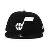 [New Era] 9FIFTY Snapback Cap [NBA WESTERN CONFERENCE TEAM-BASIC SNAPBACK CAP] Hat Cap 950 Black (Utah Jazz) [Used]