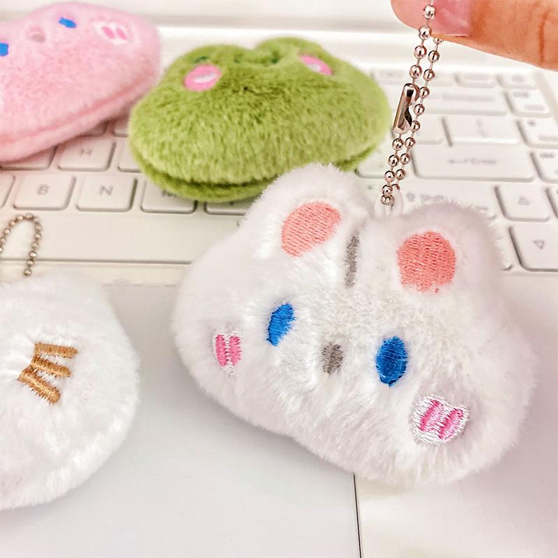 Cute Animal Keychains Plush Rabbit Frog Cat Doll Keychains For Car Keys Accessories Kawaii Small Bear Plush Keychain On Backpack