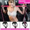 С Ab Roller Pilates Bar Kit Stretching Yoga Resistance Bands Foot Loop Pilates Sticks Exercise