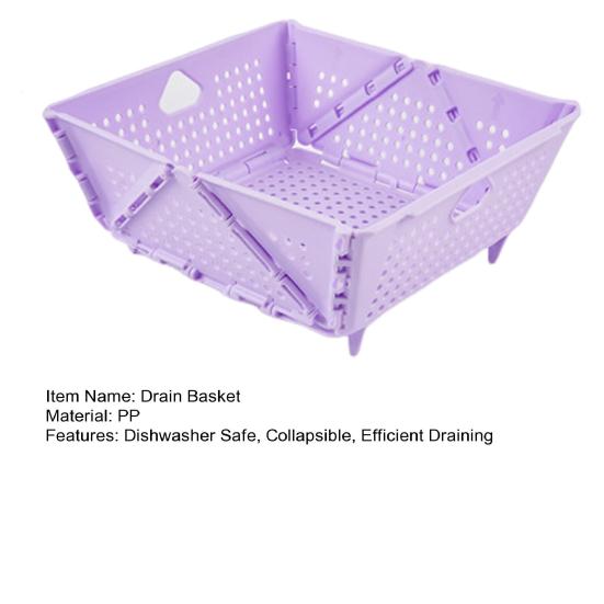 Складной дуршлаг Складная корзина для слива с ножками для опоры Можно мыть в посудомоечной машине Кухонный дуршлаг для фруктов овощей пасты