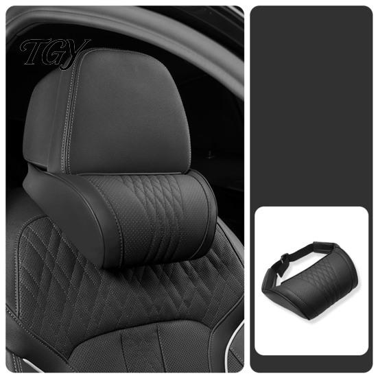 Breathable Faux Leather Neck Rest Car Headrest Pillow, Memory Foam Ergonomic for Shoulder Office Chair Support Pad Support, Universal Vehicle