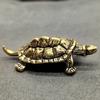 1 Pcs Retro Brass Tortoise Ornament Statue Metal Animal Sculpture Home Office Decoration Ornament Tea Pet Crafts