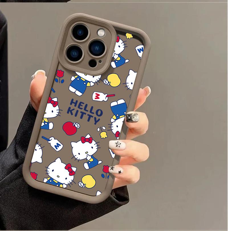 Milk Hello Kitty Phone Case For Samsung Galaxy S26 Ultra S25 FE 5G S24 S23 S22 Ultra Plus A56 A54 A53 A17 A16 5G Silicone Cover