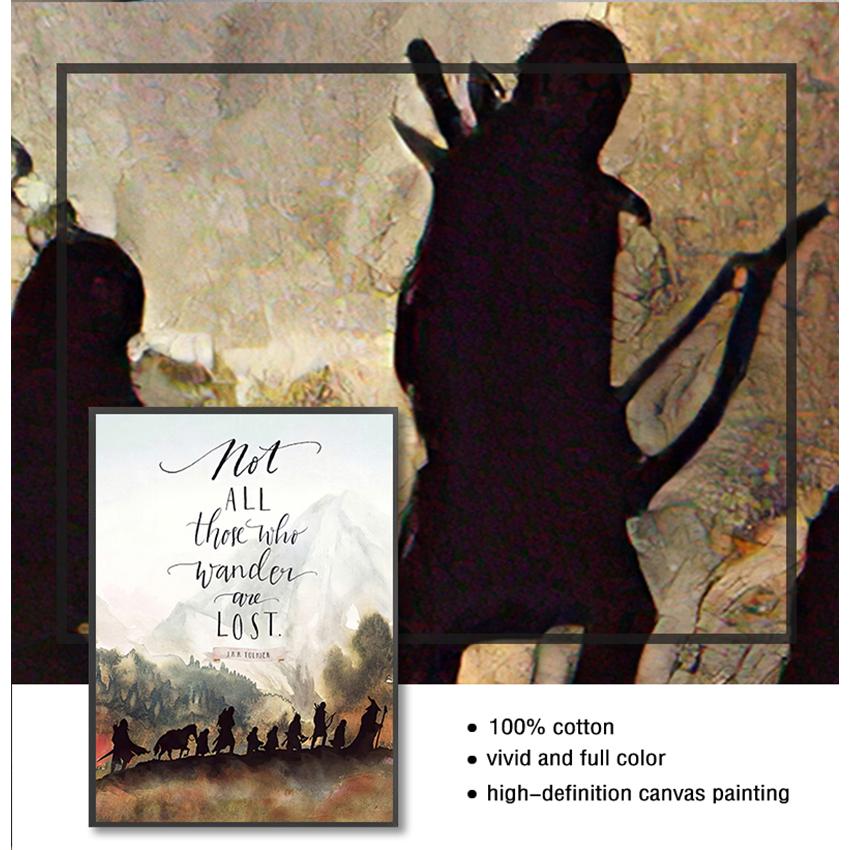 Wall Art Canvas Painting Picture J.R.R. Tolkien Quotes Prints for Living Room Home Decor Fantasy Literature Movie Poster