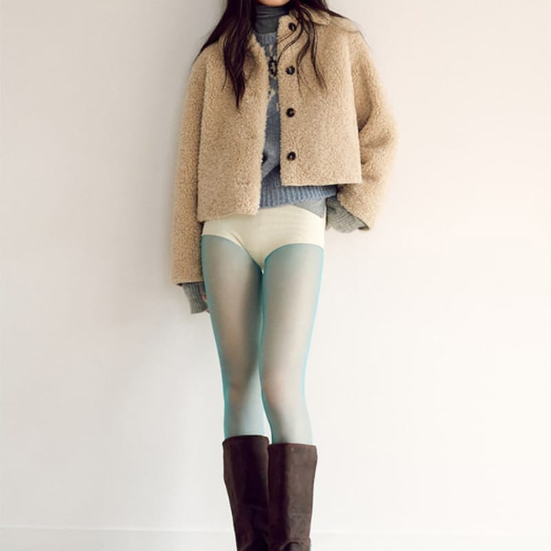 Kuho plus Вязаные в рубчик митенки серые (KE4X5UM083)