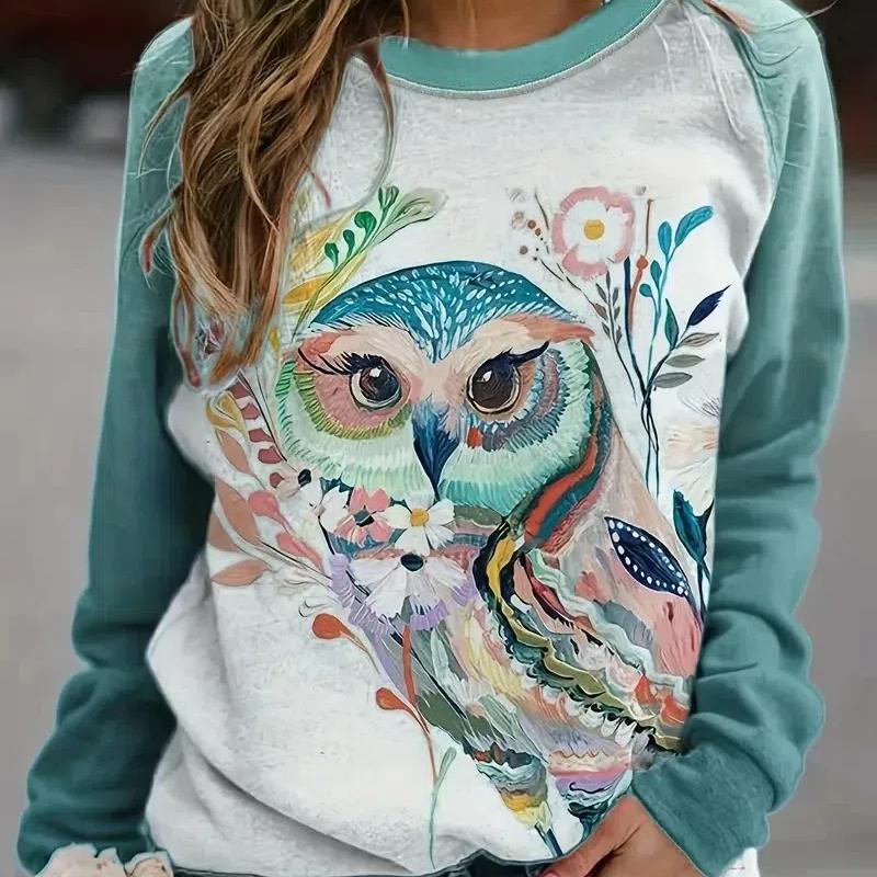 Винтажная женская толстовка с капюшоном с изображением животных, модная 3D-печать с принтом котенка, с длинным рукавом, для девочек, милая повседневная y2k, пуловер с круглым вырезом, женская одежда