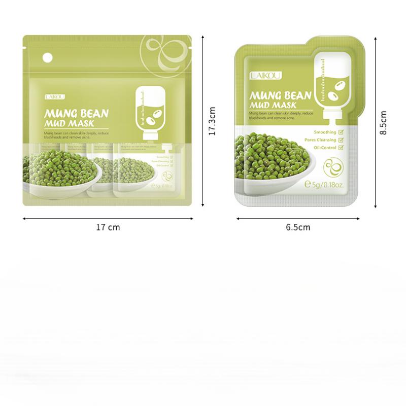 5 шт./10 шт. Маска из пасты бобов мунг, очищающая маска для лица, грязь для удаления черных точек и закрытия рта