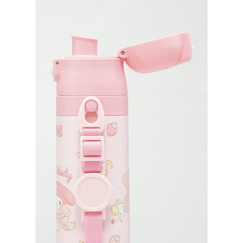 Skater Children's Water Bottle, 470ml, Direct Drinking, Sanrio My Melody Big Ribbon, Girls', Insulated, Stainless Steel, Lightweight, Sports Bottle, K