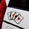15x10cm Poker Spades A Pattern Motorcycle Decals Motocross Fuel Tank Racer Body Car Windows Decoration Playing Card Stickers