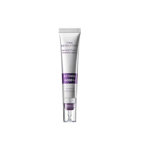 MISSHA Time Revolution Retinol 4000 Shot Интенсивный крем против старения Уход от морщин Ретиноловый крем 25 мл