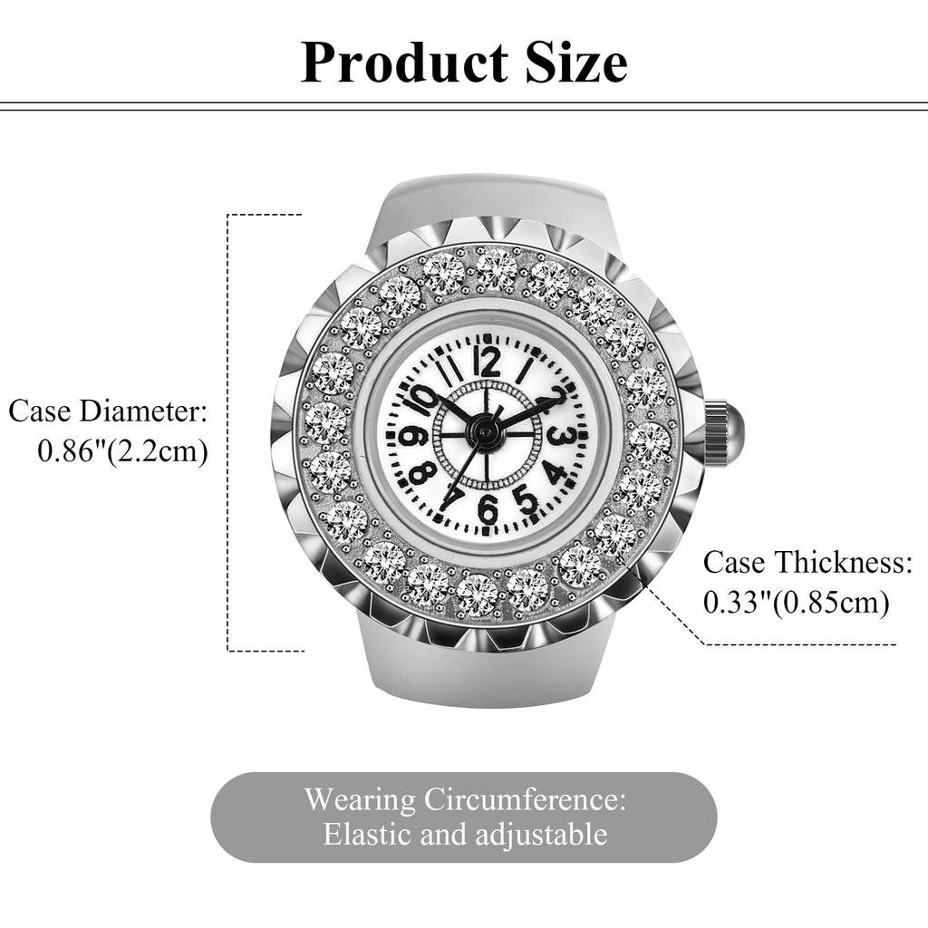 Ring Watch Diamond Ring Free Cute Ring Watch Analog Waterproof Quartz Watch Alloy Stainless Steel Fashion Accessory Birthday Christmas Day Present