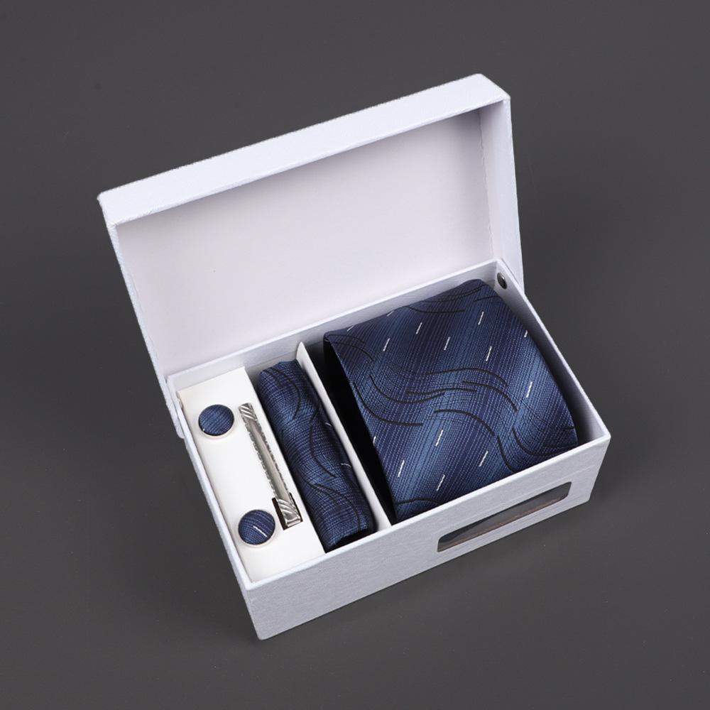 2025 Men'S Tie Premium Gift Box Jacquard Embroidered Tie Tie Logo Making