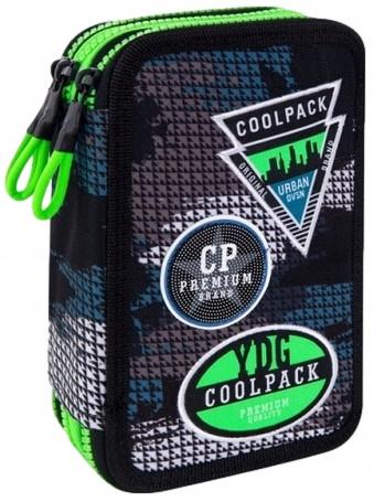 Coolpack Jumper 3 Piórnik Potrójny Z Wyposażeniem Grey Badges