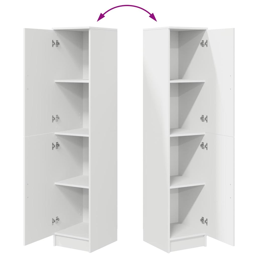 Highboard White 35 x 39 x 168 cm