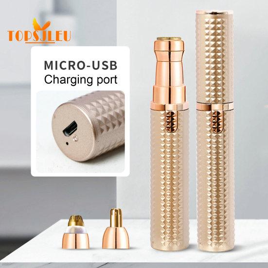 Женская бритва 3 в 1, аккумуляторная, безболезненное лезвие из нержавеющей стали, электрический триммер для бровей, носа, ног, подмышек, бикини, эпилятор для всего тела, бритва для лица