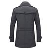Mens Winter Wool Coat Slim Fit Jackets Casual Warm Outerwear Jacket and Coat Men Pea Coat