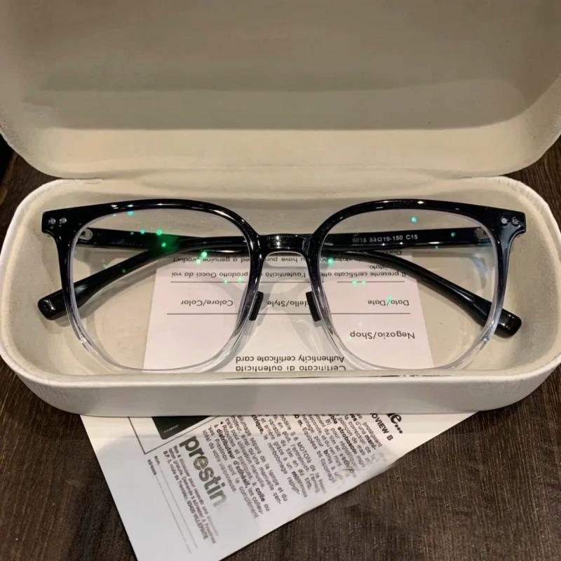 Большие квадратные очки с защитой от синего света, модные ретро-очки для мужчин и женщин, компьютерные игровые классические простые стеклянные очки