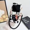 Чехол для Black Cat Galaxy Z Flip 7/6/5 - Защитный чехол-книжка Samsung 4-го поколения для Японии и Южной Кореи