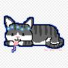 Cat Pixel Art Transparent Cat Pixel Art Iron On Heat Transfer Printing Vinyl Patches Sticker for Clothes DIY Appliques Washable Patches