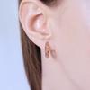 ELLE Jewelry 14K Mesh Volume One-Touch Earrings (Gold Pin) ELGPEE441