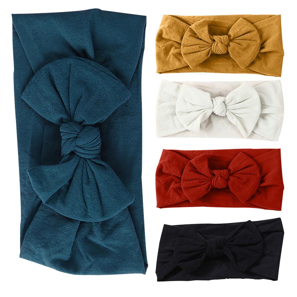 Baby Bows Headband Newborn Hairbands Stretchy Nylon Child Hair Accessories Hair