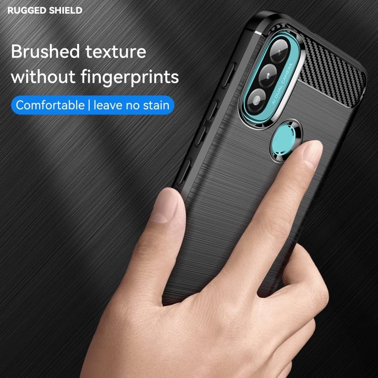 Для Lenovo K14 Чехол для телефона из ТПУ с текстурой под карбон