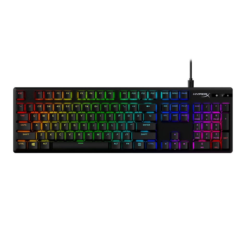 [English Layout] HyperX Alloy Origins RGB Mechanical Gaming Keyboard Aqua Axis For Gamers Manufacturer 2 Year Warranty 639N5AA#ABA