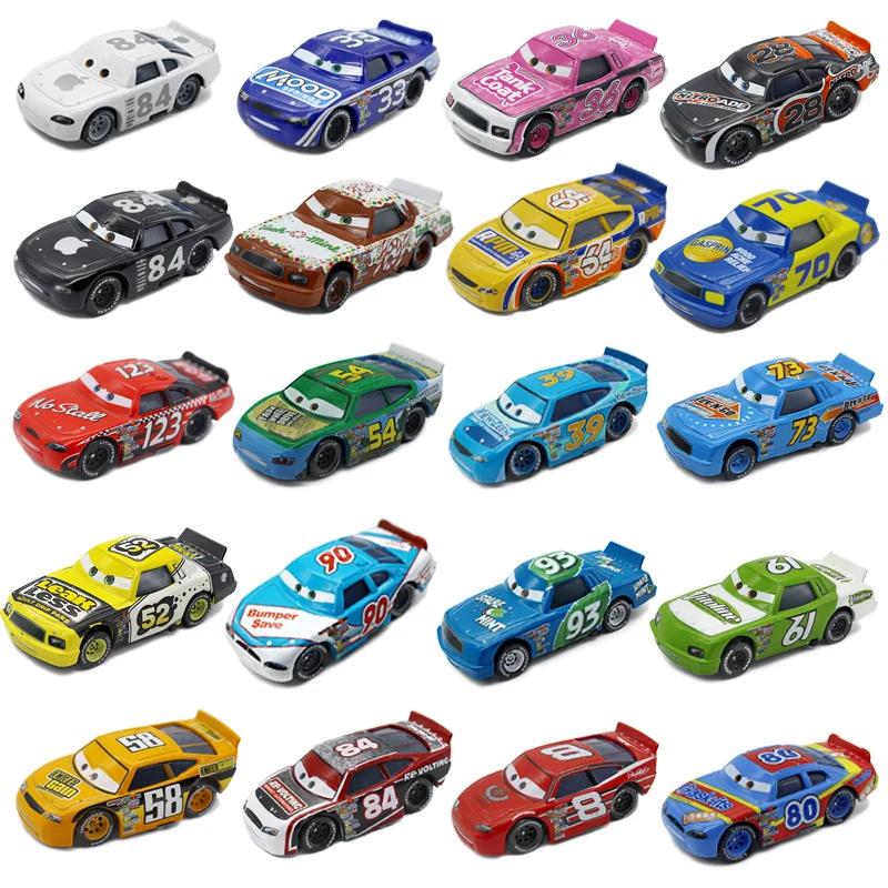 Все стили Pixar Cars Металлические литые модели машинок Молния Маккуин Сплав Автомобиль Номер 4.19.28.36.51 101 Серия гонок Игрушка