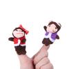 7Pcs Cartoon Animal Monkey Dolls Finger Puppets Set Mini Plush Baby Boys Girls Story Telling Hand