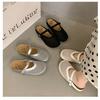 Hollow Woven Bag Head Half Slippers Women's Summer Wear 2025 New Flat-bottomed Breathable One-pedal Hole Shoes Sandals