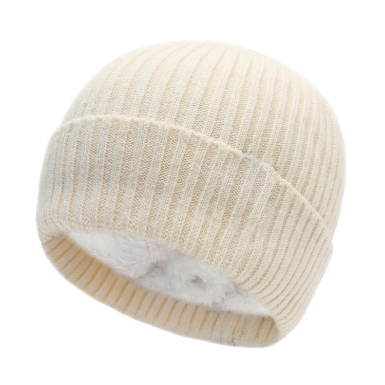 Autumn and Winter New Knitted Cap Leisure Men and Women Warm Wool Hat Padded Ski Thickened Ear Protection Wool Cap