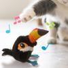 Машущая Птичка Игрушка для Кошек Интерактивная Кошачья Мята Чирикающая Птичка Игрушка Перезаряжаемая Активируемая Прикосновением Игрушка для Котят для Домашних Кошек Упражнения Прыжки Охота