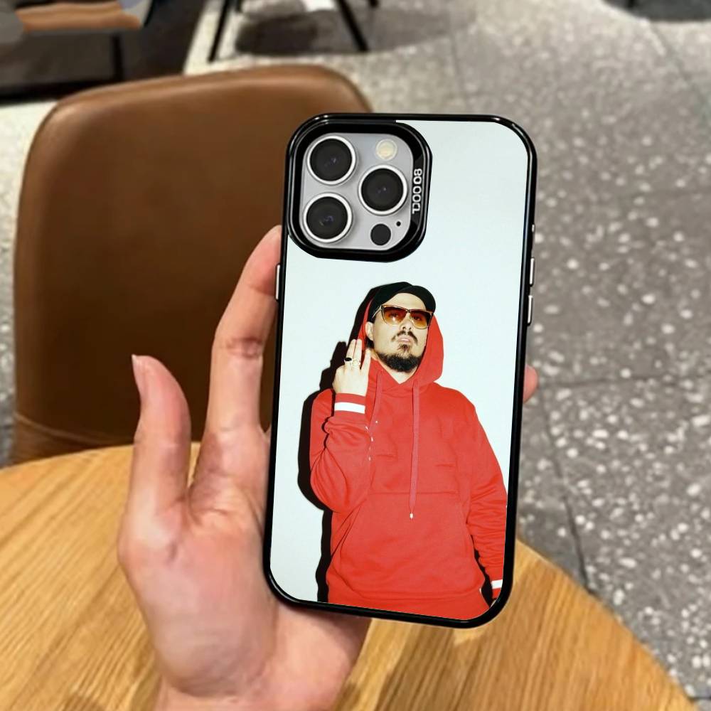 Cool Singer D-Dellafuente Phone Case For iPhone17,16,15,14,13,12,11 Plus,Pro Max Colored Silver Plated Inside Cover