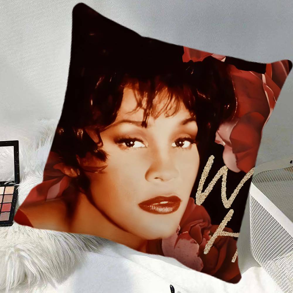 Whitney Houston Singer Pillow Case Square Pillow Bedroom Sofa Leisure Comfort Cushion Car Home Decoration